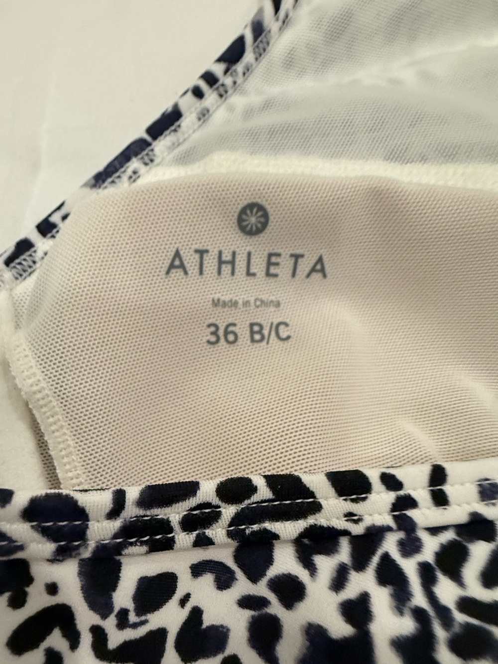 Athleta Zimbabwe High Neck Swim Dress - Leopard Print (Size 36 B/C) - Picture 3 of 3